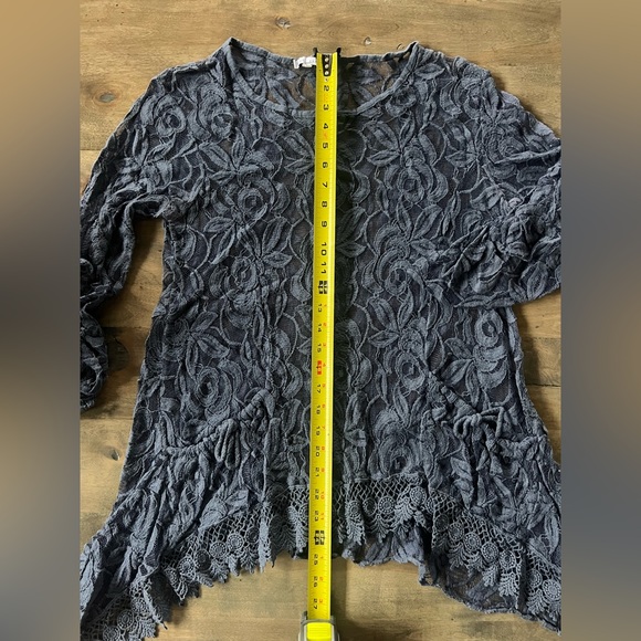 Boutique Navy Lace Tunic with Matching Underlay - Picture 8 of 9